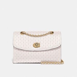 Coach Parker Bag w/ Rivets (White)